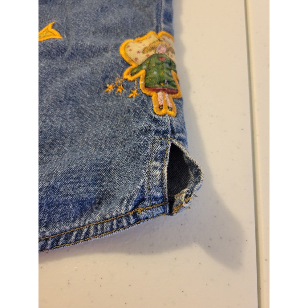 Quacker Factory Blue Denim Believe Love Angel Sleeveless Vest Women's Size 1X - Picture 10 of 11